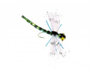 2QTY  CRYSTAL DAMSEL DRAGONFLY Fly Fishing Flies  size 10
