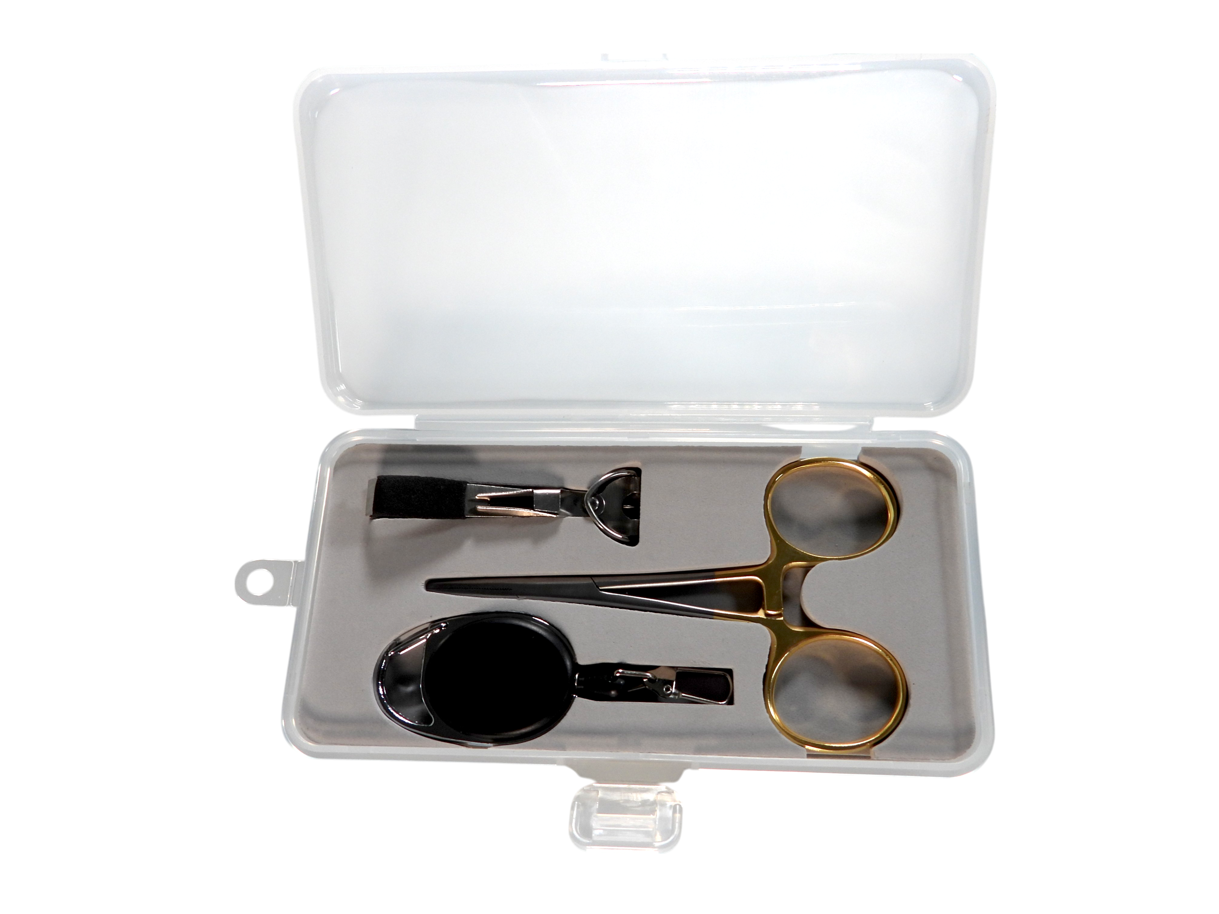 Essential Tool Kit - Fly Box, Forcep and Zinger